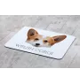 Pembroke Welsh Corgi - geometrisches Mauspad mit Bild und Aufschrift von Art-Dog