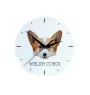 Pembroke Welsh Corgi - geometric wall clock with a picture and the brand name Art-Dog