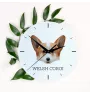 Pembroke Welsh Corgi - geometric wall clock with a picture and the brand name Art-Dog