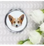 Pembroke Welsh Corgi - miroir avec une image et un motif géométrique de la marque Art-Dog