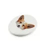 Pembroke Welsh Corgi - a plate with a geometric design and the brand name Art-Dog