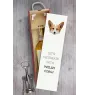 Pembroke Welsh Corgi - une boîte géométrique avec une photo et un texte pour le vin de la marque Art-Dog