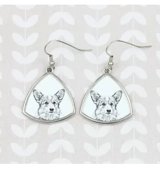 Pembroke Welsh Corgi - dog earrings, hanging earrings with a picture, personalized jewelry with Art-Dog brand print