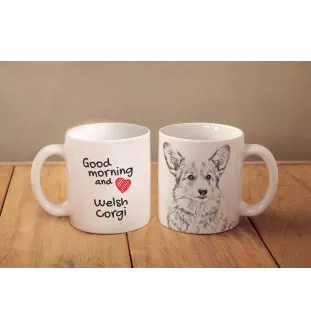 Pembroke Welsh Corgi kubek z psem good morning Art-Dog