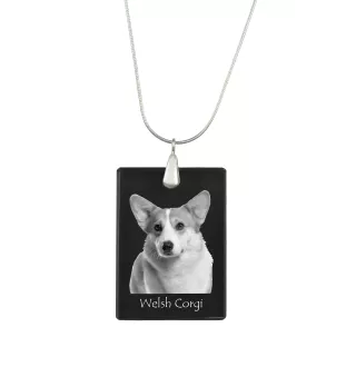 Pembroke Welsh Corgi - Kristallanhänger mit Hund, Silberhalskette mit Foto, personalisierter Anhänger der Marke Art-Dog