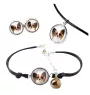 Papillon, Kontinentaler Zwergspaniel - Schmuckset in einer Schachtel, Halskette, Ohrringe, Armband, Produkte der Marke Art-Dog
