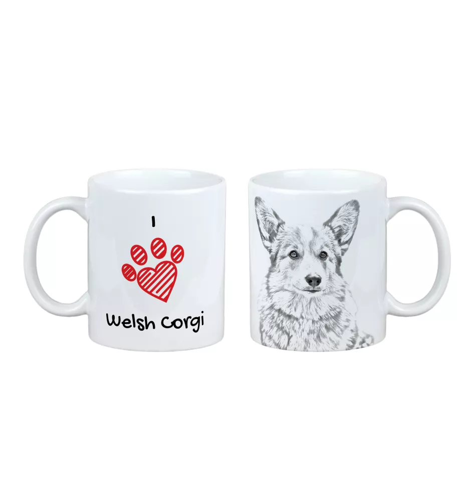 Pembroke Welsh Corgi - tasse avec chien, une tasse adorable avec une illustration, un cadeau avec votre photo de la marque Art-Dog