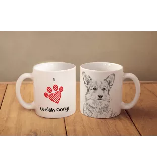 Pembroke Welsh Corgi - tasse avec chien, une tasse adorable avec une illustration, un cadeau avec votre photo de la marque Art-Dog