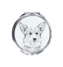 Pembroke Welsh Corgi - miroir de poche avec chien, miroir personnalisé pour sac à main, miroir compact avec impression de la marque Art-Dog
