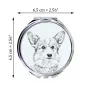 Pembroke Welsh Corgi - Taschenspiegel mit Hund, personalisierter Taschenspiegel, kompakter Spiegel mit Art-Dog-Logo