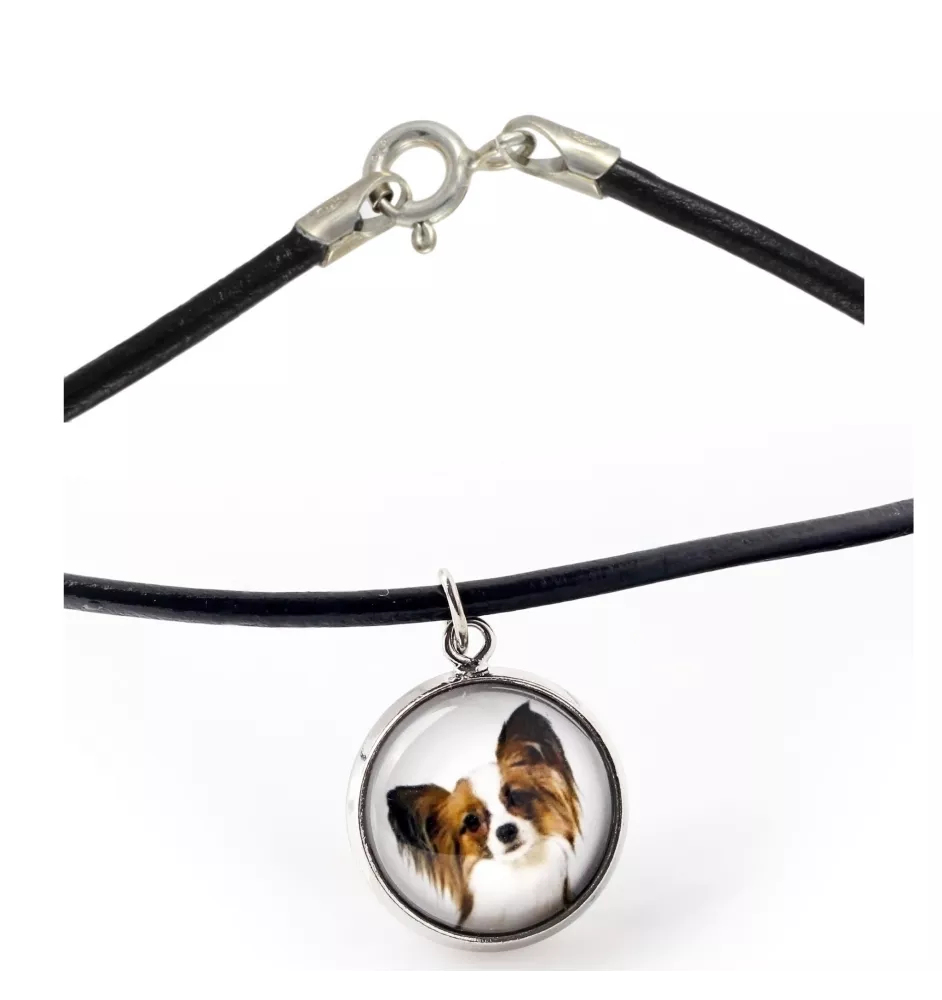 Papillon, Continental Toy Spaniel, Butterfly dog - necklace in a box, elegant decoration, pendant from the Art-Dog brand
