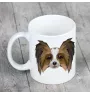 Papillon, Continental Toy Spaniel, Butterfly dog - cup with a geometric dog image and the inscription Art-Dog