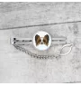 Papillon, Continental Toy Spaniel, Butterfly dog - geometric tie clip with a picture and inscription from Art-Dog