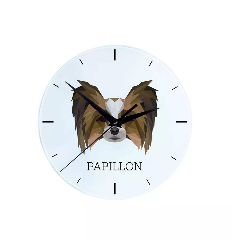 Papillon zegar geometryczny Art-Dog