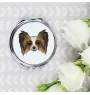Papillon, Continental Toy Spaniel, Butterfly dog - mirror with a geometric design and the brand name Art-Dog