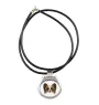 Papillon, Épagneul nain continental papillon - collier avec une photo et un motif géométrique de la marque Art-Dog