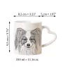 Papillon, Kontinentaler Zwergspaniel - Tasse mit Hund, entzückende Tasse mit herzförmigem Henkel, universelles Geschenk der Marke Art-Dog