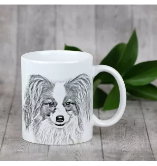 Papillon, Kontinentaler Zwergspaniel - Tasse mit Hund, Tasse mit Bild, personalisiertes Geschenk der Marke Art-Dog