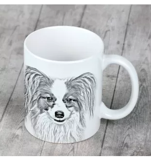 Papillon, Épagneul nain continental papillon - tasse avec chien, tasse avec photo, cadeau personnalisé de la marque Art-Dog