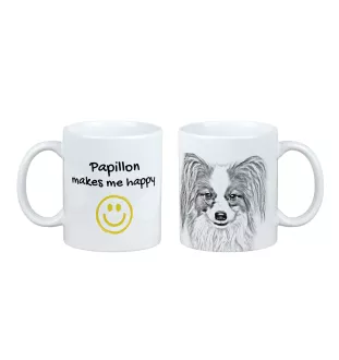 Papillon, Continental Toy Spaniel, Butterfly dog - cup with a dog, cheerful cup for a dog lover, personalized gift from the Art-Dog brand