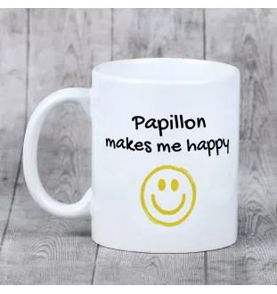 Papillon kubek z psem Makes me happy Art-Dog