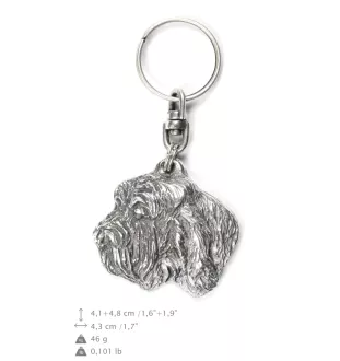 Petit Basset Griffon Vendéen - Silver-plated dog pendant, handbag decoration, backpack pendant by Art-Dog brand