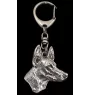 Pharaoh Hound, Kelb tal-Fenek - Silver-plated key ring with dog, handbag decoration, backpack pendant by Art-Dog brand