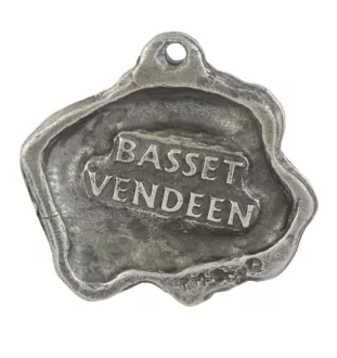 Petit basset griffon vendéen - Pendentif chien argenté, décoration de sac à main, pendentif sac à dos par la marque Art-Dog