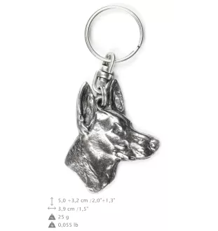 Pharaoh Hound, Kelb tal-Fenek - Silver-plated dog pendant, handbag decoration, backpack pendant by Art-Dog brand