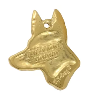 Pharaoh Hound, Kelb tal-Fenek - Gilded key ring with dog, handbag decoration, luxury accessory by Art-Dog brand