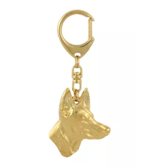 Pharaonenhund, Pharaoh Hound, Kelb tal-Fenek - Vergoldeter Schlüsselanhänger mit Hund in Geschenkbox, Handtaschen-Dekoration, Luxus-Accessoire der Marke Art-Dog