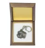 Petit Basset Griffon Vendéen - Silver-plated key ring with a dog in a gift box, handbag decoration, backpack pendant by Art-Dog brand