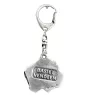 Petit Basset Griffon Vendéen - Silver-plated key ring with a dog in a gift box, handbag decoration, backpack pendant by Art-Dog brand