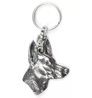 Pharaonenhund, Pharaoh Hound, Kelb tal-Fenek - Versilberter Anhänger mit einem Hund in einer dekorativen Box, Handtaschenschmuck, Rucksackanhänger der Marke Art-Dog