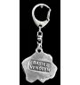 Petit basset griffon vendéen - Porte-clés argenté avec un chien dans une boîte cadeau, décoration de sac à main, pendentif de sac à dos par la marque Art-Dog