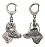 Pharaoh Hound, Kelb tal-Fenek - Silver-plated key ring with a dog in a gift box, handbag decoration, backpack pendant by Art-Dog brand