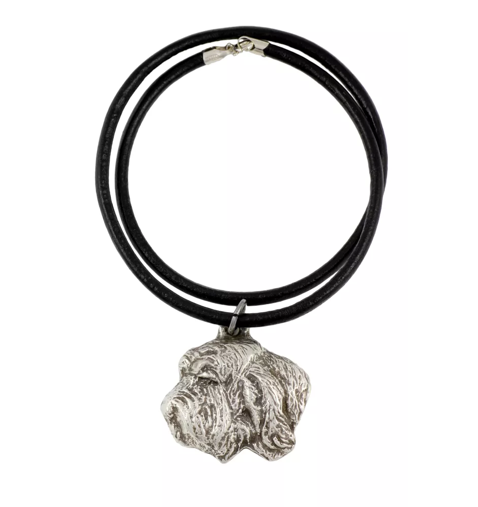 Petit Basset Griffon Vendéen - Necklace with dog, silver-plated pendant for dog fan, unique jewelry by Art-Dog brand
