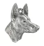 Chien du pharaon, Lévrier du pharaon - Porte-clés argenté avec un chien dans une boîte cadeau, décoration de sac à main, pendentif de sac à dos par la marque Art-Dog