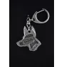 Chien du pharaon, Lévrier du pharaon - Porte-clés argenté avec un chien dans une boîte cadeau, décoration de sac à main, pendentif de sac à dos par la marque Art-Dog