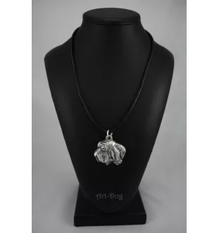 Petit basset griffon vendéen - Collier de chien dans une boîte cadeau, médaillon argenté pour fan de chien, pendentif remarquable de la marque Art-Dog