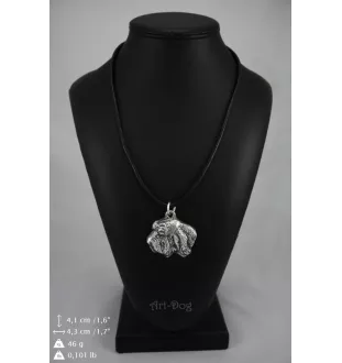 Kleiner Basset Griffon Vendéen, Petit Basset Griffon Vendéen - Hundehalsband in Geschenkbox, versilbertes Medaillon für Hundefans, markanter Anhänger der Marke Art-Dog