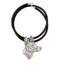 Chien du pharaon, Lévrier du pharaon - Collier de chien dans une boîte cadeau, médaillon argenté pour fan de chien, pendentif remarquable de la marque Art-Dog