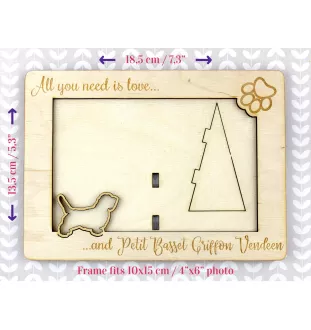 Petit basset griffon vendéen ramka na zdjęcie ze sklejki Art-Dog