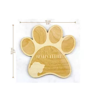 Petit Basset Griffon Vendéen - Mug coaster, engraved coaster with dog, gift for dog lover by Art-Dog brand