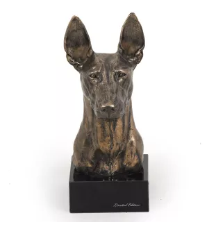 Chien du pharaon, Lévrier du pharaon - Statue de chien, buste sur socle en pierre, sculpture, trophée pour exposition canine par la marque Art-Dog
