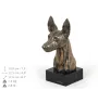 Pharaonenhund, Pharaoh Hound, Kelb tal-Fenek - Hundestatue, Büste auf Steinsockel, Skulptur, Trophäe für Hundeausstellung der Marke Art-Dog