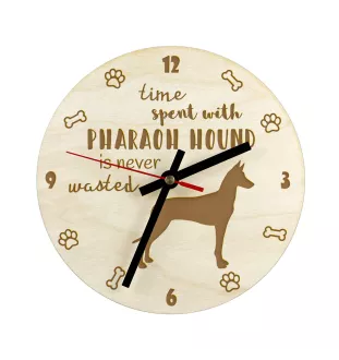 Pharaonenhund, Pharaoh Hound, Kelb tal-Fenek - Uhr mit Hund, Holzuhr mit Gravur, personalisierte Uhr von Art-Dog