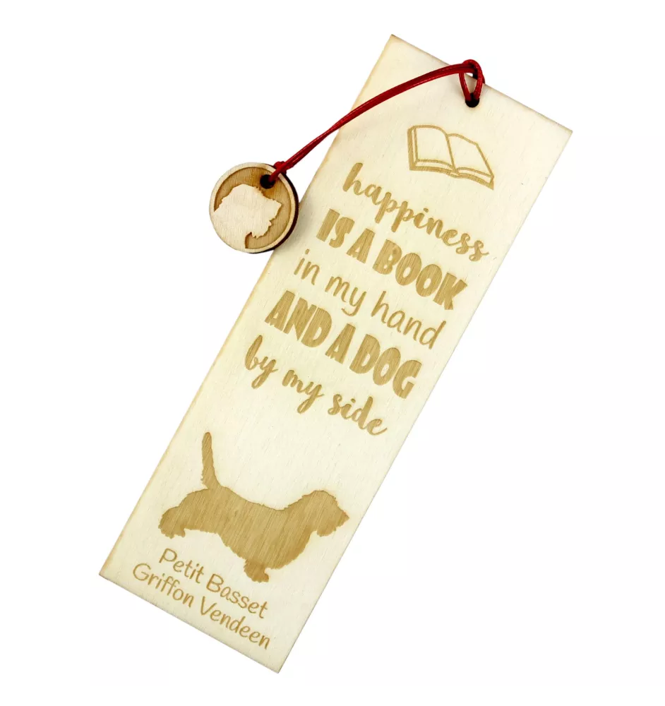 Petit Basset Griffon Vendéen - dog bookmark, personalized bookmark, dog gadget for Art-Dog brand readers