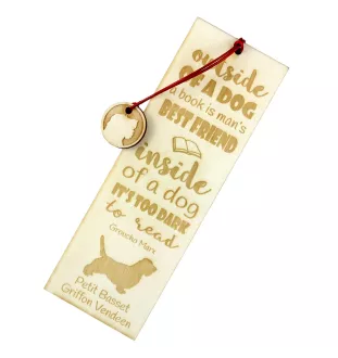 Petit Basset Griffon Vendéen - dog bookmark, personalized bookmark, gift for bookworm from Art-Dog brand