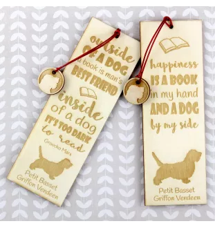 Petit Basset Griffon Vendéen - dog bookmark, personalized bookmark, gift for bookworm from Art-Dog brand